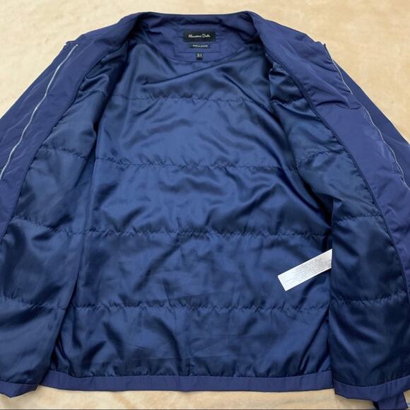 Massimo Dutti Jacket Size M Wide Sleeve Belted Navy - Picture 5 of 12